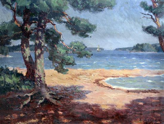Toivo Santeri Salokivi (1886-1940) Coastal scene, 22 x 29.5in.